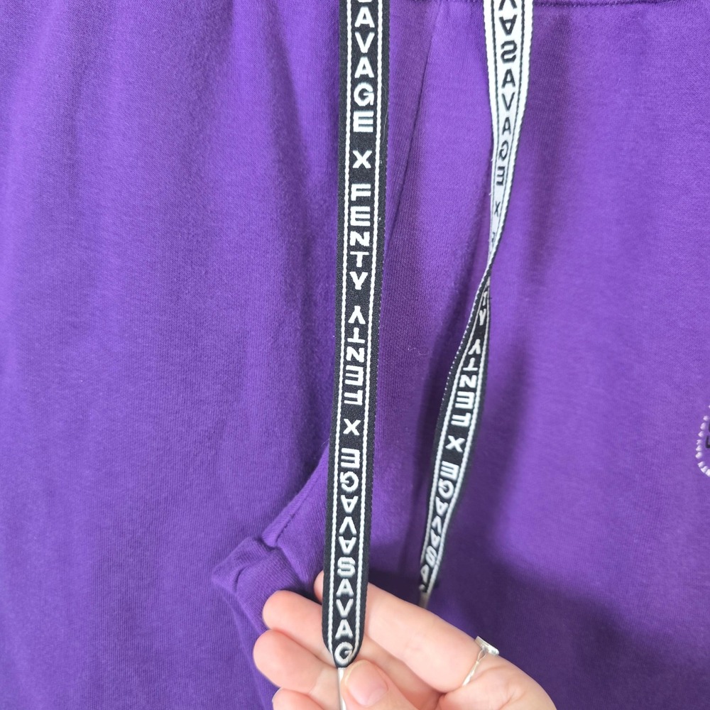 Savage X Fenty Mens Purple Relaxed Logo Joggers Sweatpants Small Rihanna S - Picture 5 of 7